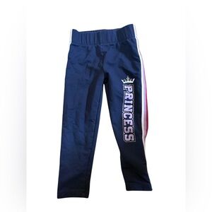 Disney Princess Girls Jogger Sweatpants Navy Blue Size 5